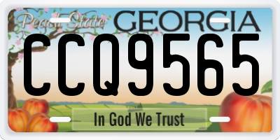 GA license plate CCQ9565