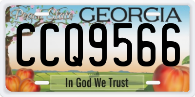 GA license plate CCQ9566