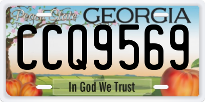 GA license plate CCQ9569