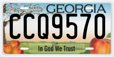 GA license plate CCQ9570