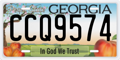 GA license plate CCQ9574