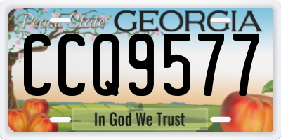 GA license plate CCQ9577