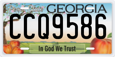 GA license plate CCQ9586
