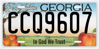 GA license plate CCQ9607