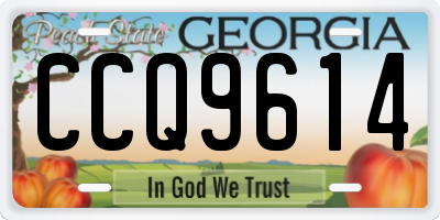 GA license plate CCQ9614