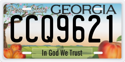 GA license plate CCQ9621