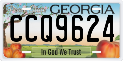 GA license plate CCQ9624