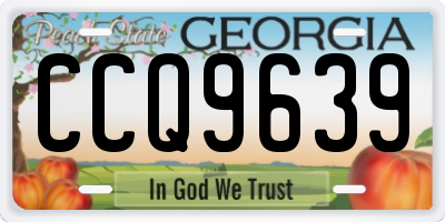 GA license plate CCQ9639