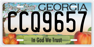 GA license plate CCQ9657