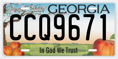 GA license plate CCQ9671
