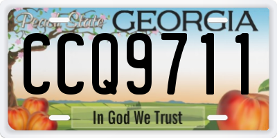 GA license plate CCQ9711