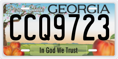 GA license plate CCQ9723