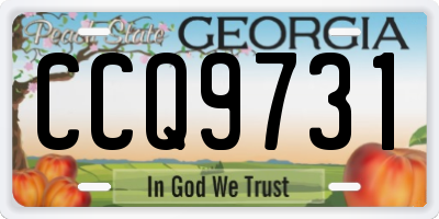 GA license plate CCQ9731