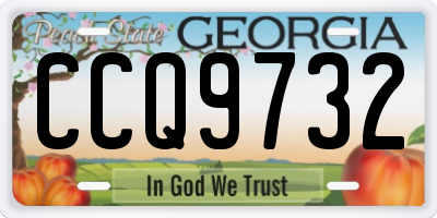 GA license plate CCQ9732