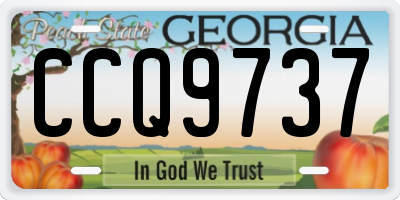GA license plate CCQ9737
