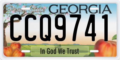 GA license plate CCQ9741