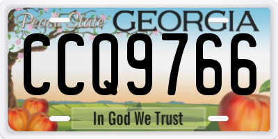 GA license plate CCQ9766