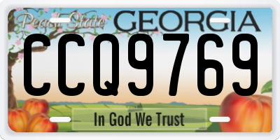 GA license plate CCQ9769
