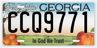 GA license plate CCQ9771