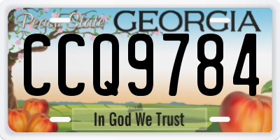 GA license plate CCQ9784