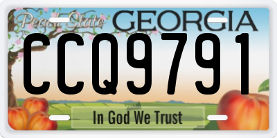 GA license plate CCQ9791