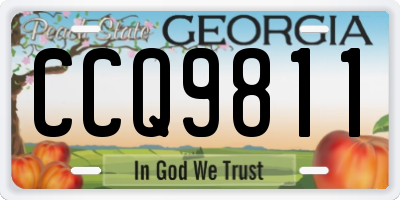 GA license plate CCQ9811