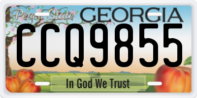 GA license plate CCQ9855