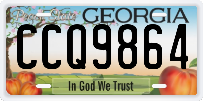 GA license plate CCQ9864
