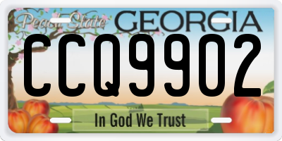 GA license plate CCQ9902