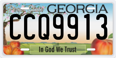 GA license plate CCQ9913