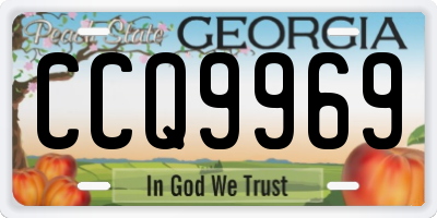 GA license plate CCQ9969