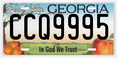 GA license plate CCQ9995