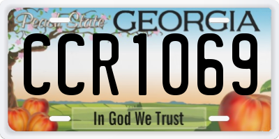 GA license plate CCR1069