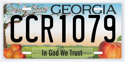 GA license plate CCR1079