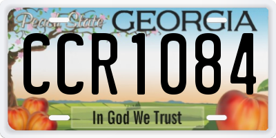 GA license plate CCR1084