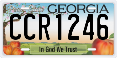 GA license plate CCR1246