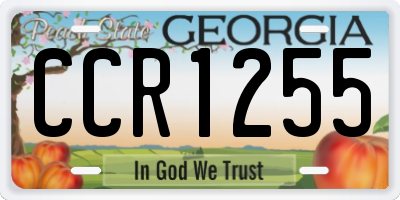GA license plate CCR1255
