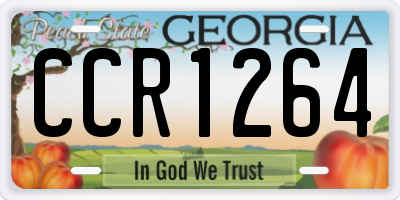GA license plate CCR1264
