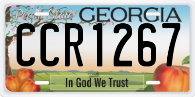 GA license plate CCR1267