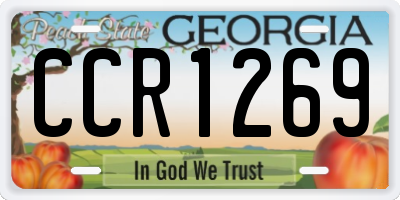GA license plate CCR1269