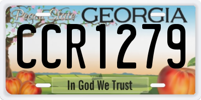 GA license plate CCR1279