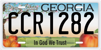 GA license plate CCR1282