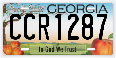 GA license plate CCR1287