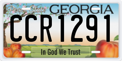 GA license plate CCR1291