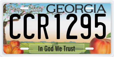 GA license plate CCR1295