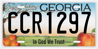 GA license plate CCR1297