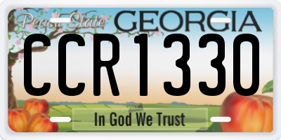 GA license plate CCR1330