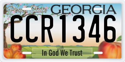 GA license plate CCR1346