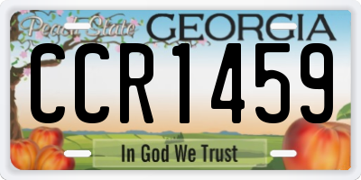 GA license plate CCR1459
