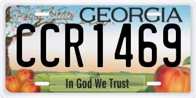 GA license plate CCR1469